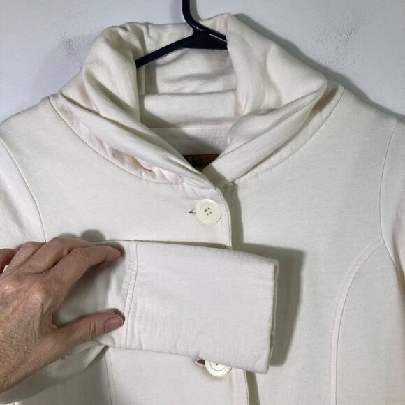 Womens Prana Living Mariska Jacket Cotton Button Cream XS‎ - Picture 3 of 9